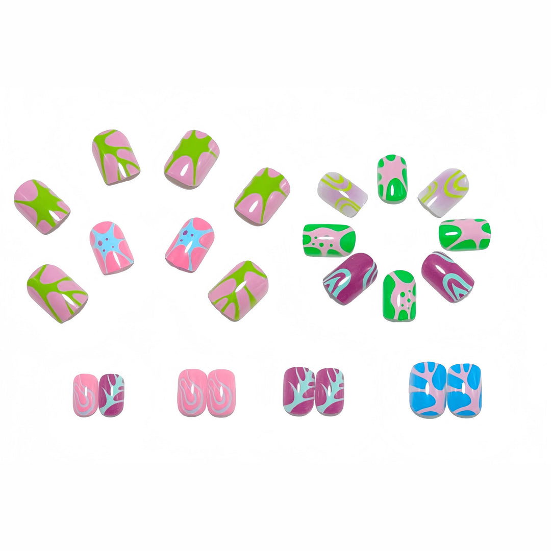Artificial nails with creative color patterns Bowlift