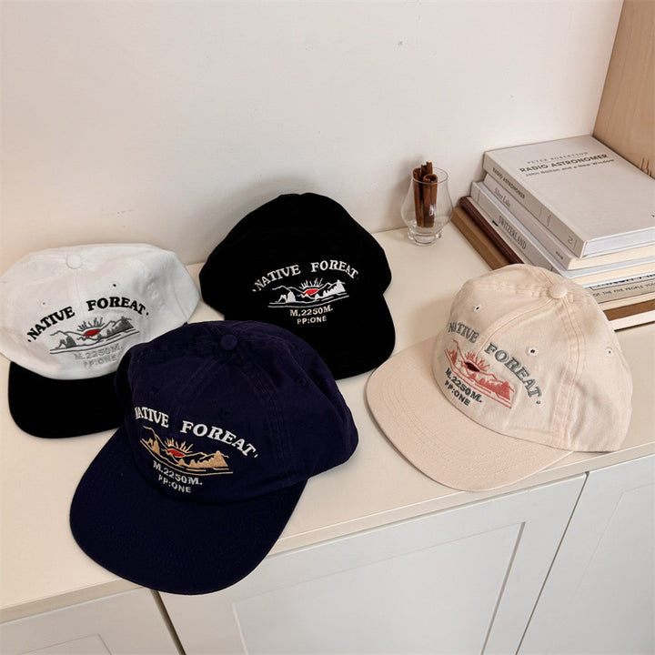 Men's Embroidered Outdoor Adventure Baseball Cap Bowlift