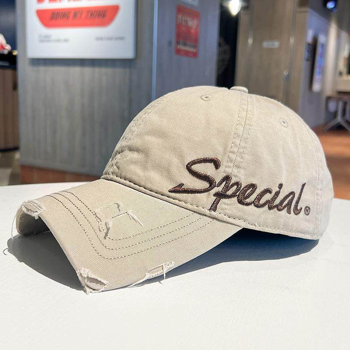 Unisex Distressed Cotton Dad Cap Bowlift