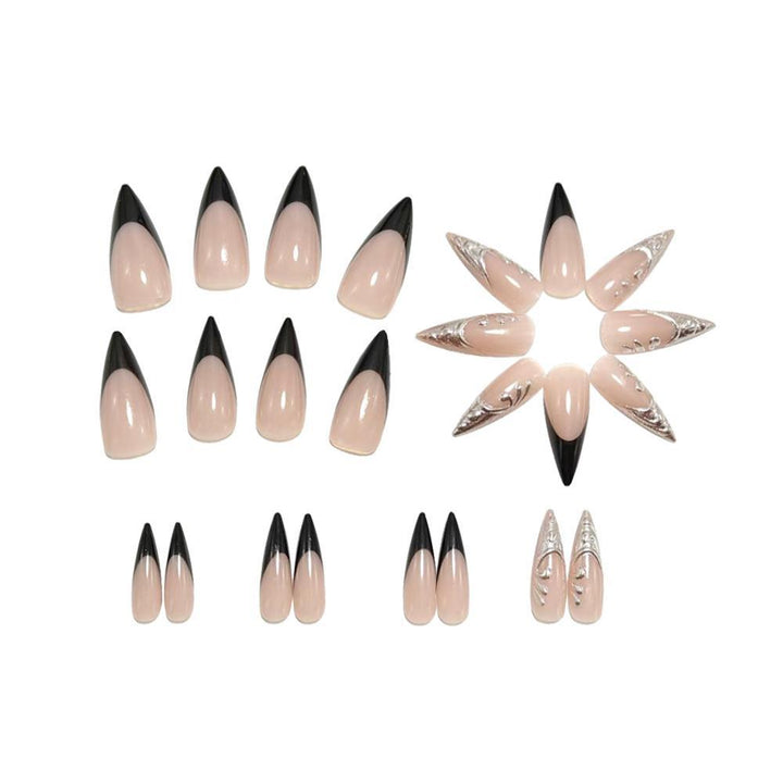 Elegant Nail Art with Metallic Design Bowlift