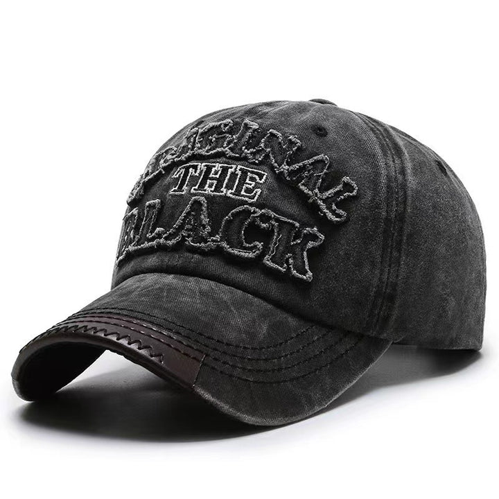 Men's Vintage-Inspired Distressed Cap Bowlift