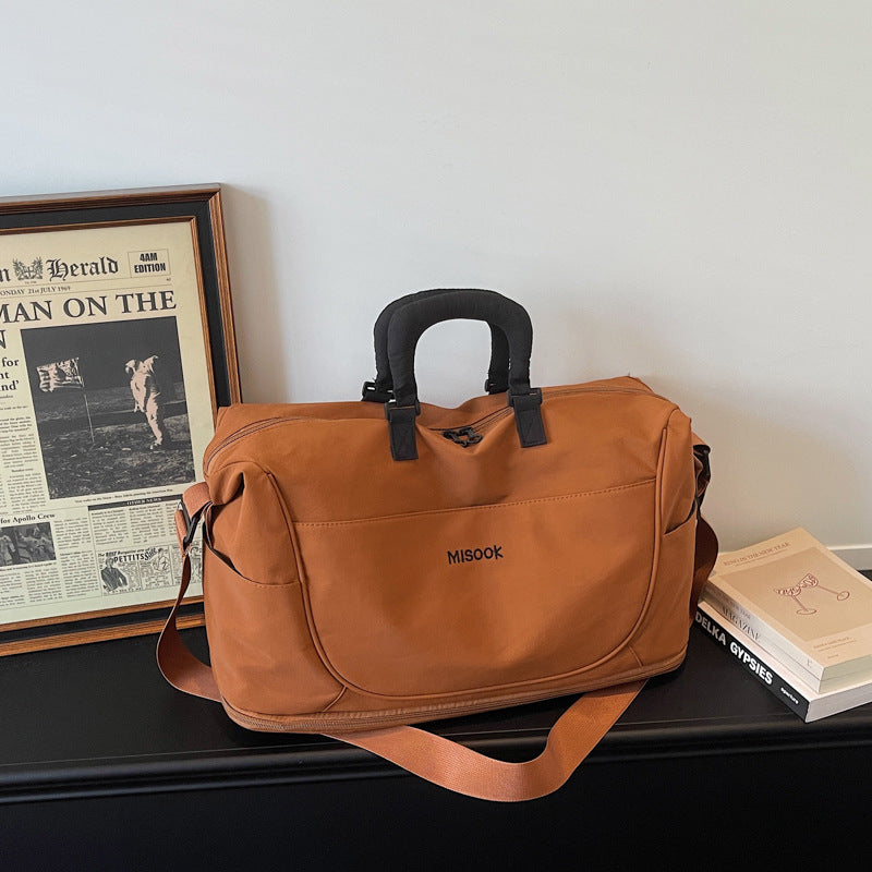 Stylish Leather Travel Duffel Bag