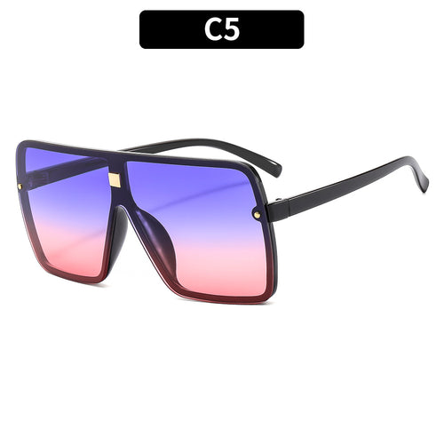 Oversized Geometric Shield Sunglasses Statement Style