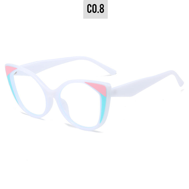 Women's Cat-Eye Glasses with Floral Design and Adjustable Nose Bridge Bowlift