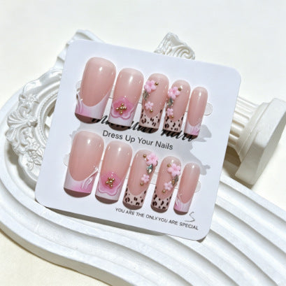 Floral Decorative Press-On Nail Tips Bowlift