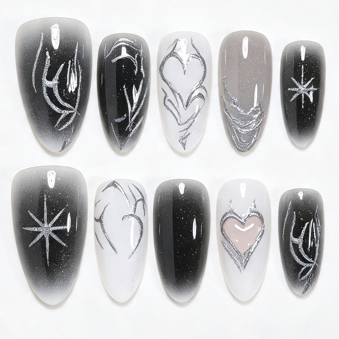 Artistic Long Stiletto Nail Art Tips Bowlift