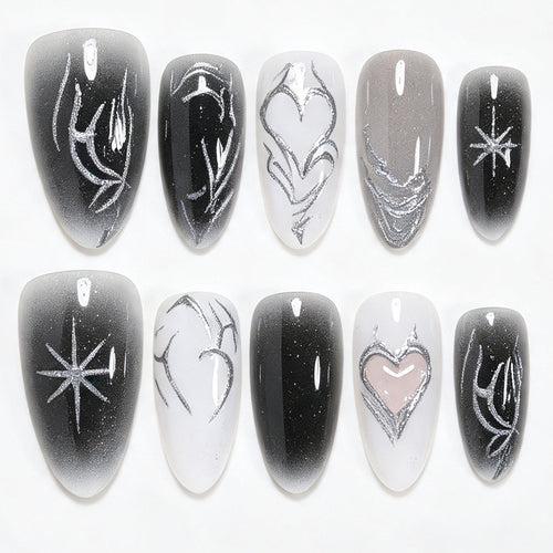 Artistic Long Stiletto Nail Art Tips Bowlift