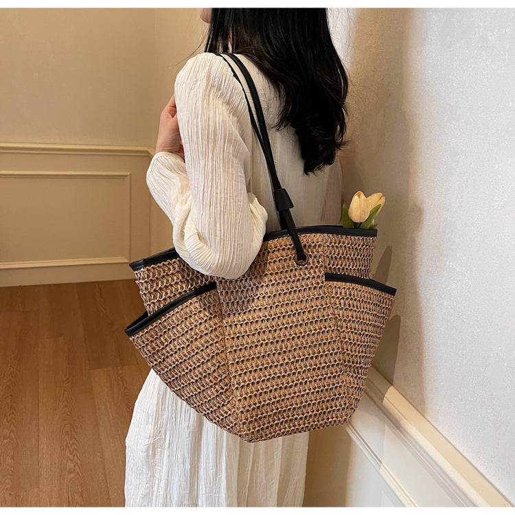 Spacious Macrame Beach Bag Bowlift