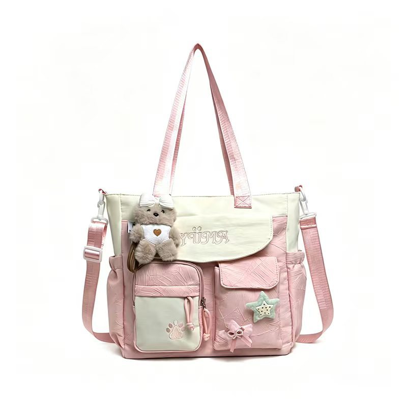 Multi-Functional Canvas Shoulder Bag Bowlift