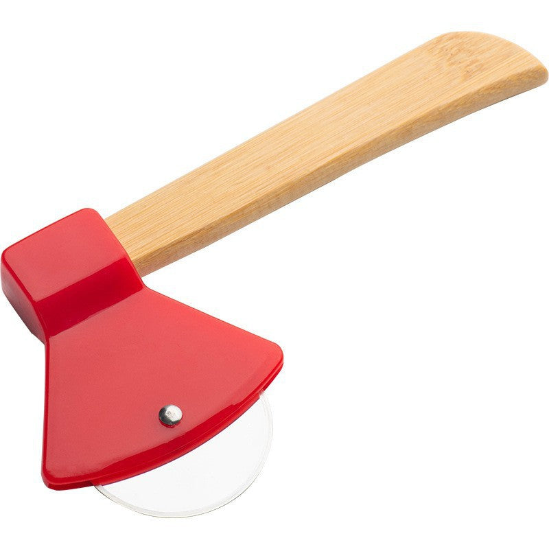 Pizza cutter with ergonomic wooden handle Bowlift