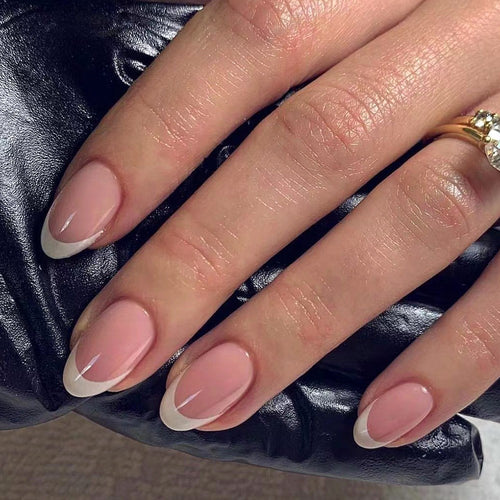 Artificial Nail Set in Elegant French-Style Bowlift