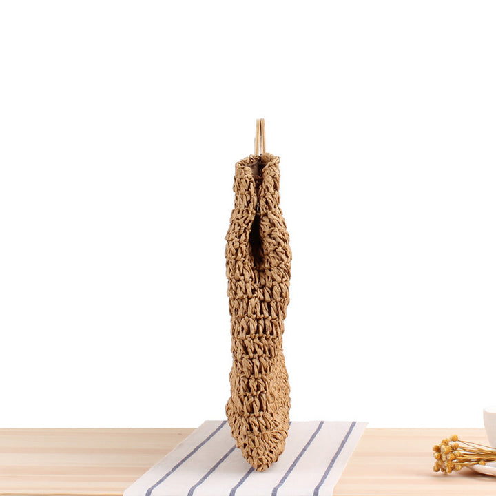 Handcrafted basket bag with modern wooden handle Bowlift
