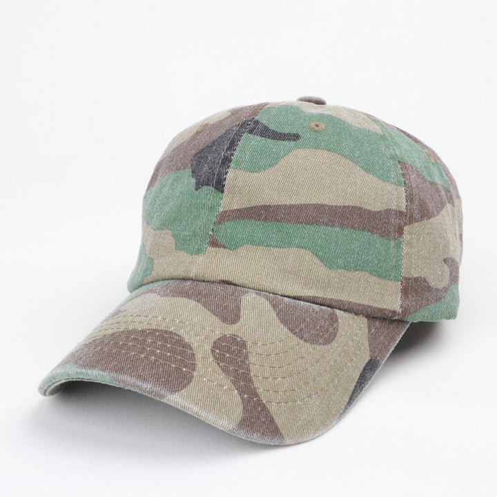 Unisex Camo Print Adjustable Baseball Cap Bowlift