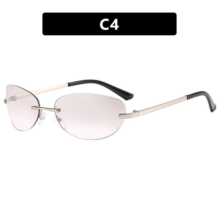 Ladies fashionable sunglasses in elegant half frame-B design Bowlift