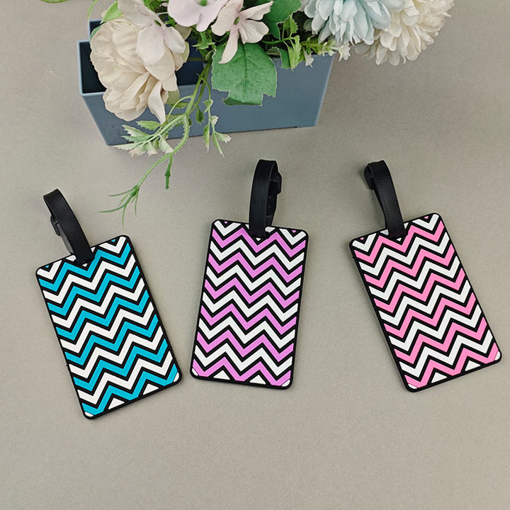 Unisex Chevron Pattern Travel Luggage Tag Bowlift