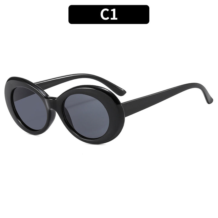 Retro-Inspired Oversized Oval Sunglasses