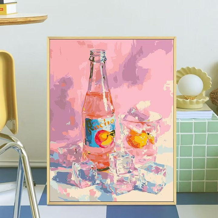 Retro-Inspired Beverage Bottle Canvas Art Bowlift
