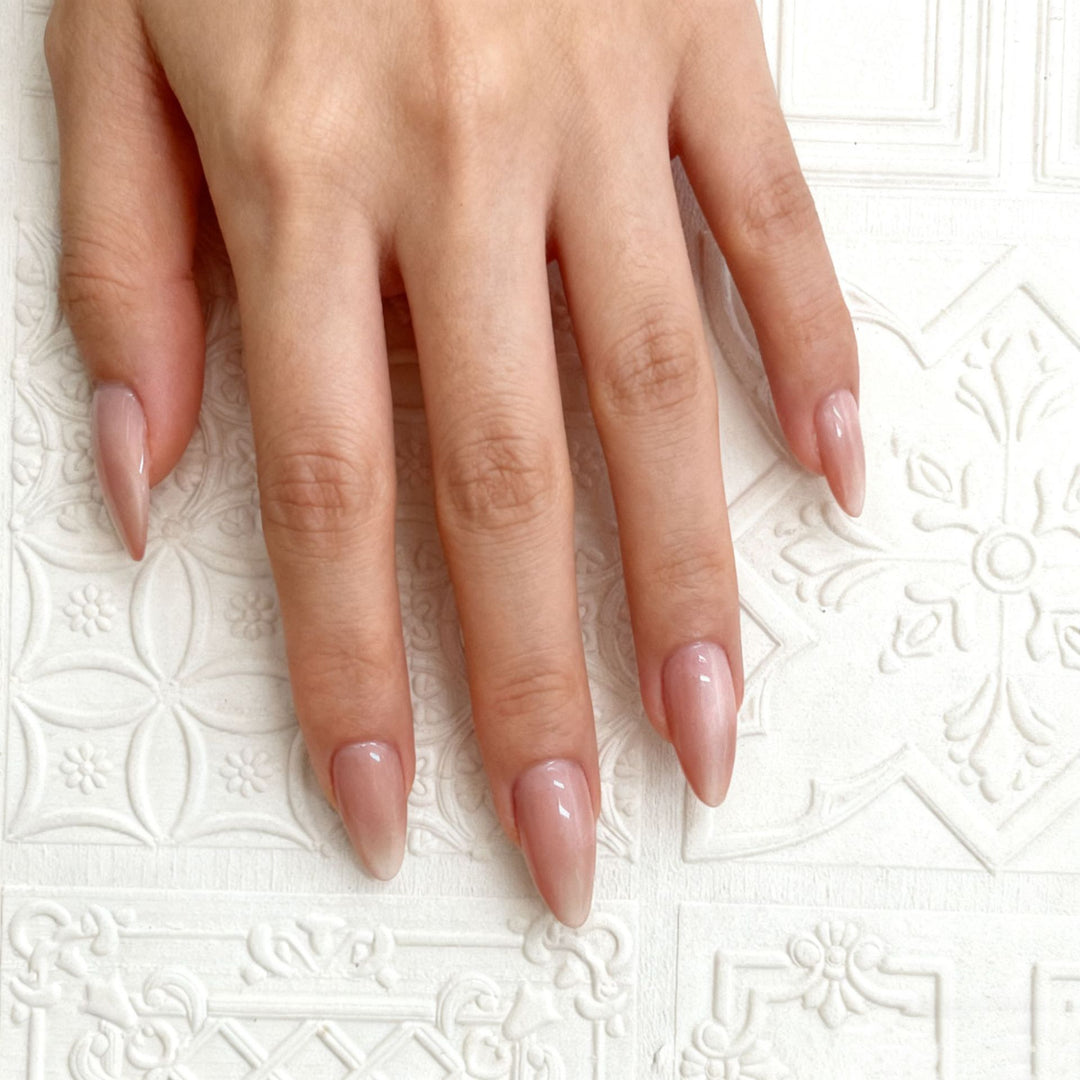 Glossy Almond-Shaped Press-On Nail Set Bowlift 1787225130