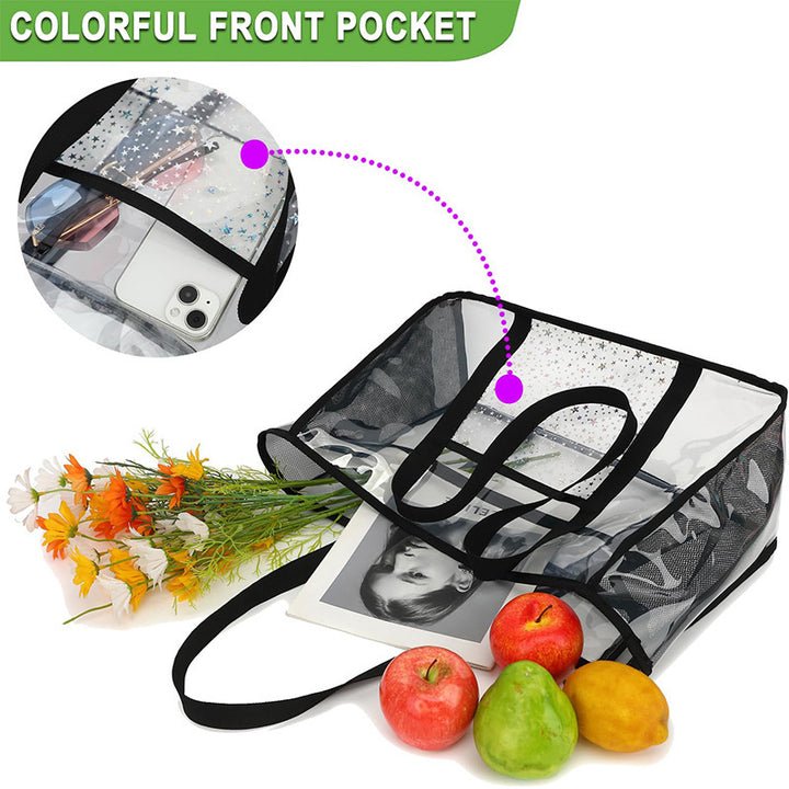 Transparent beach bag with multiple compartments Bowlift