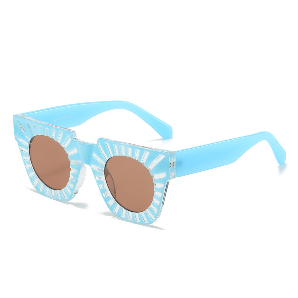 Ladies Fashion Sunglasses with Creative Geometric Frame Bowlift
