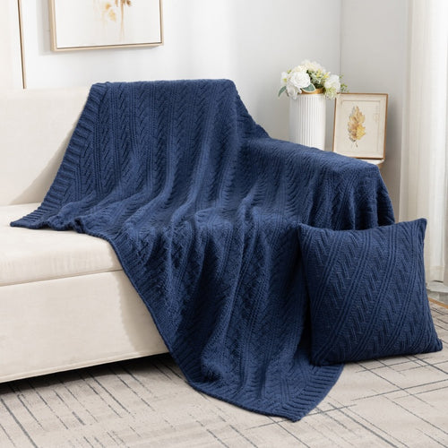 Luxurious Textured Knit Blanket