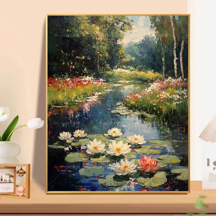 Floral Landscape Oil Painting Wall Art Bowlift