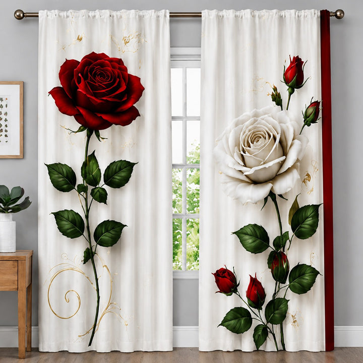 Butterfly-Patterned Decorative Curtains
