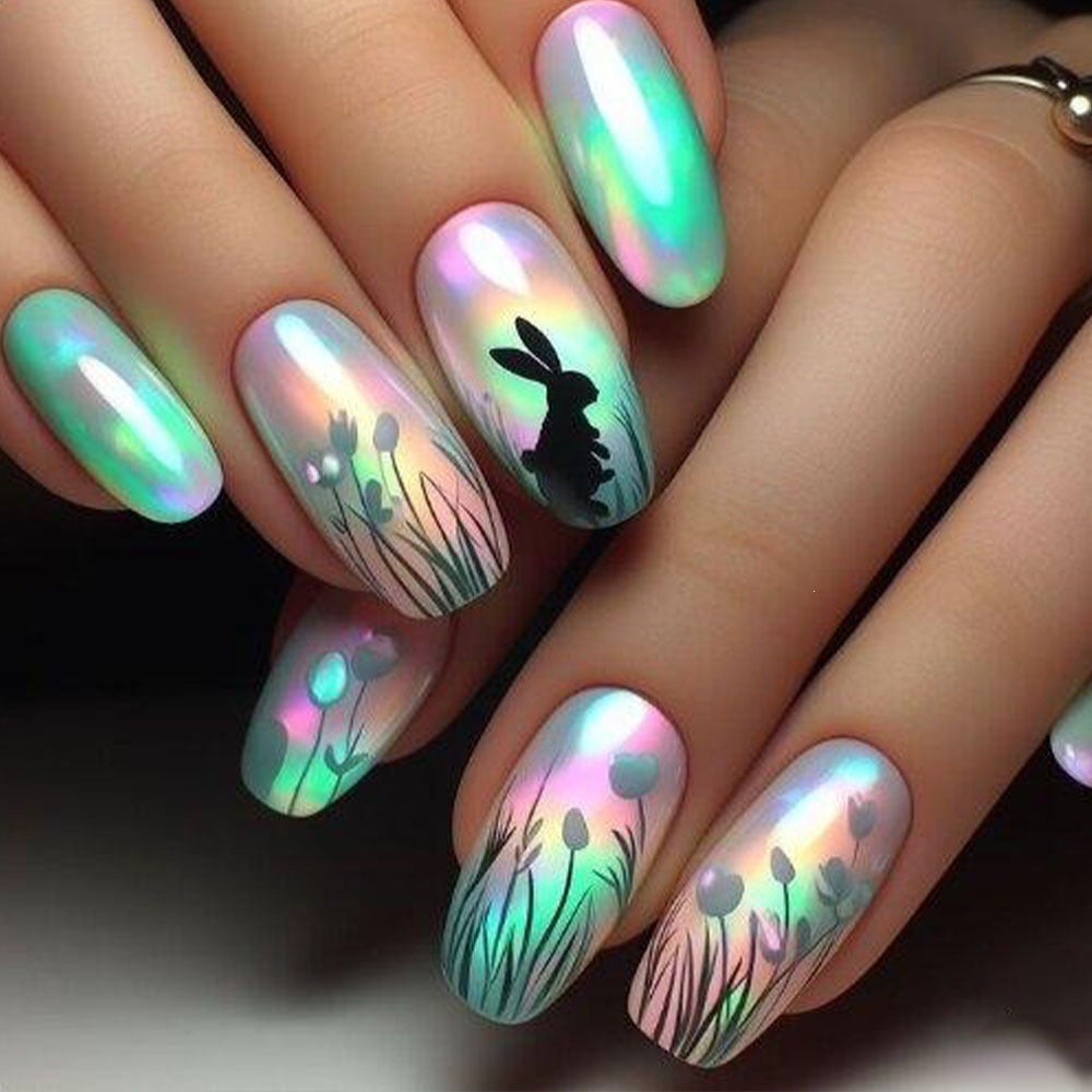 Colored Artificial Nail Set Bowlift