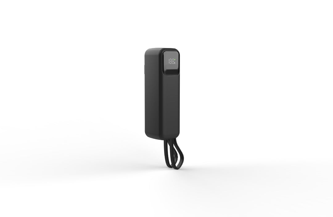 Portable power bank with integrated wireless charging function and LCD display Bowlift
