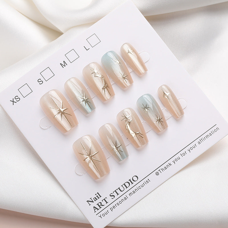 Artistic Press-On Nail Design Bowlift