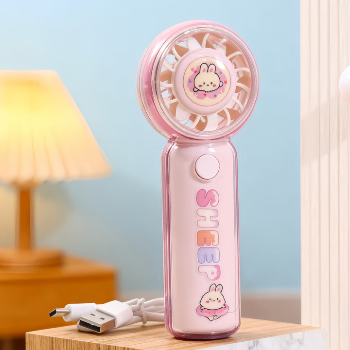 Ladies Portable Hand Fan with Playful Design Bowlift