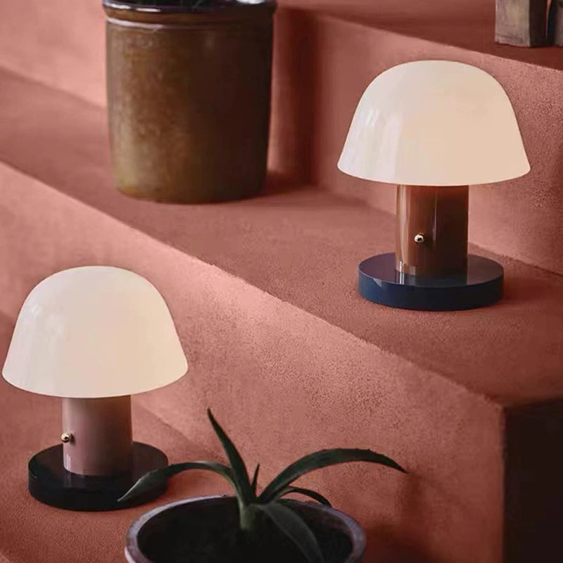 Danish Mushroom Portable Touch Table Lamp