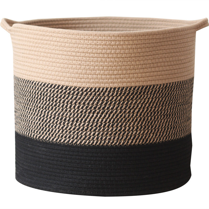 Stylish storage bucket made of woven natural material Bowlift
