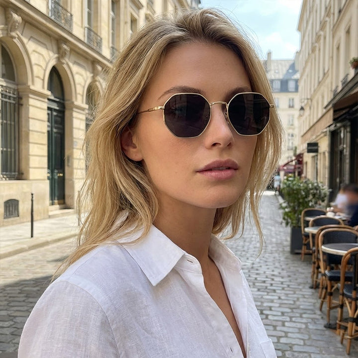 Women’s geometric sunglasses with high-quality UV protection lenses Bowlift