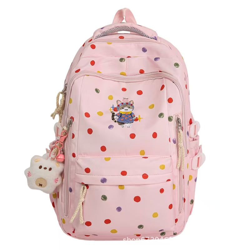 Playful Character Print Backpack Bowlift
