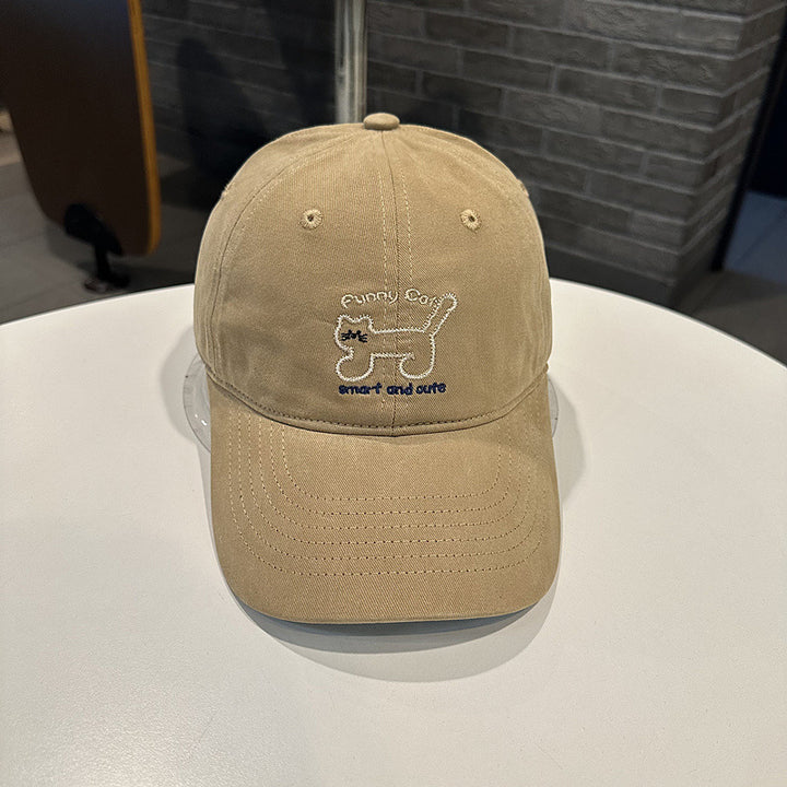 Women's Playful Cat-Themed Baseball Cap Bowlift