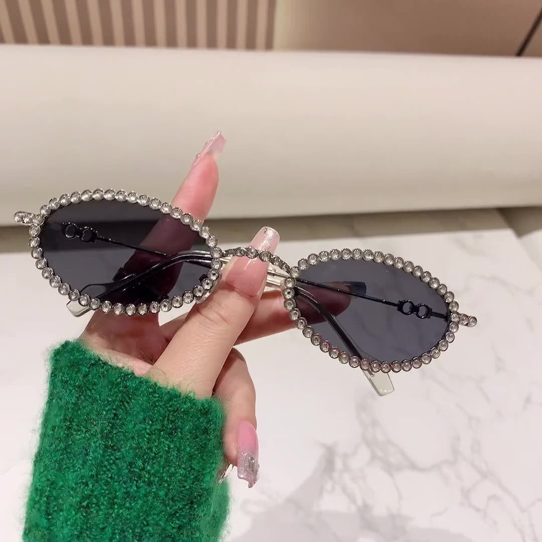 Ladies Designer Eyewear Frame with Extravagant Pearl Frame Bowlift
