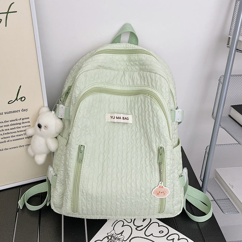 Textured Multi-Compartment Backpack