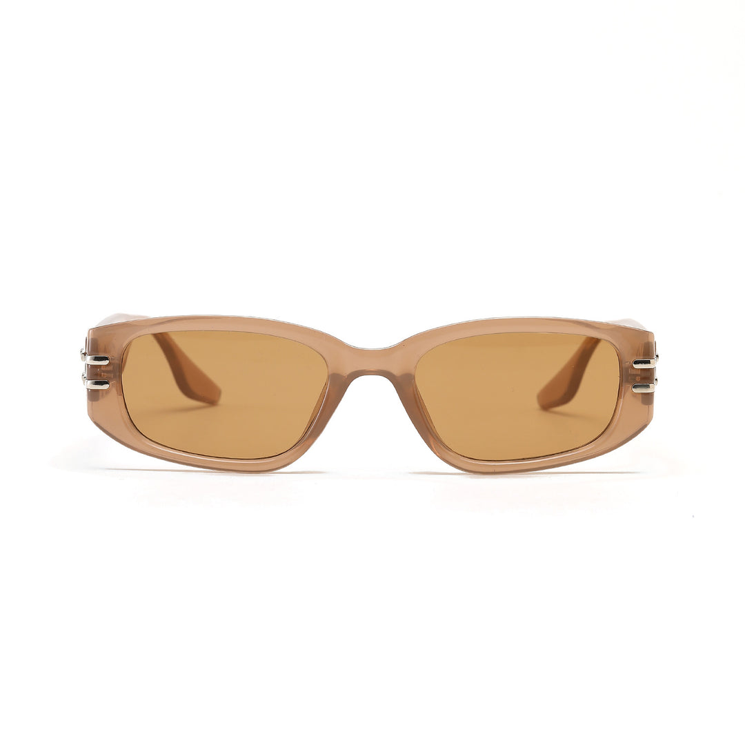 Women's fashionable rectangular sunglasses with elegant metal accents Bowlift