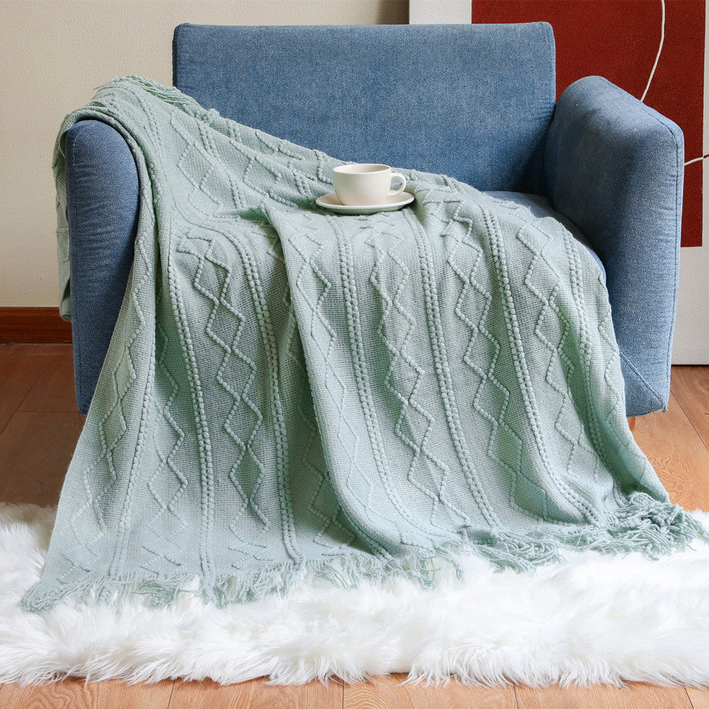Cozy Knitted Throw Blanket
