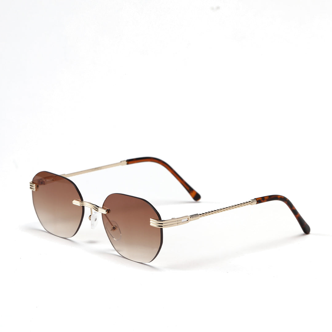 Ladies geometric sunglasses with elegant metal frame Bowlift