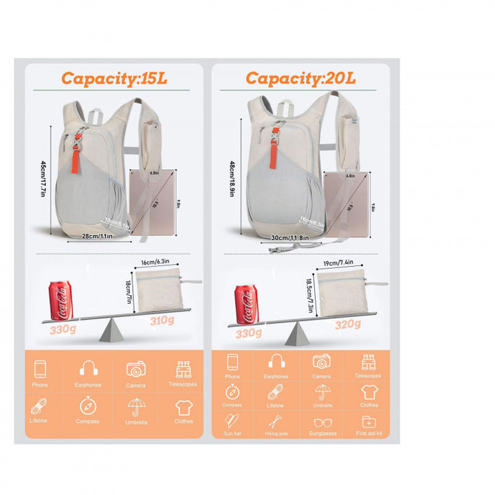 Ergonomic leisure backpack with practical smartphone pocket Bowlift
