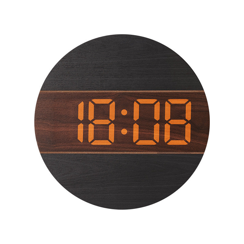 Creative digital watch in a modern wood design Bowlift