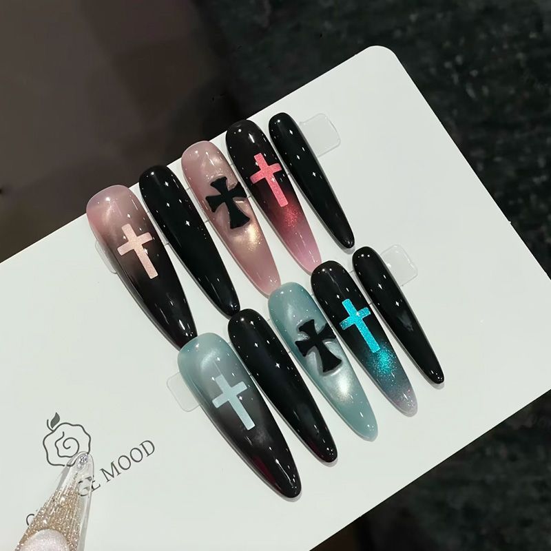 Artistic Long Stiletto Nail Enhancements Bowlift