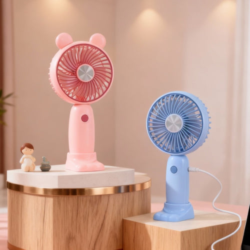 Ladies portable handheld fan with LED function and ergonomic design Bowlift