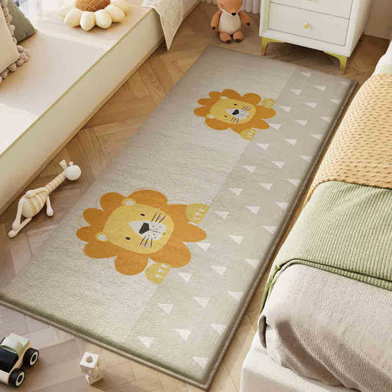 Playful Lion-Themed Area Rug