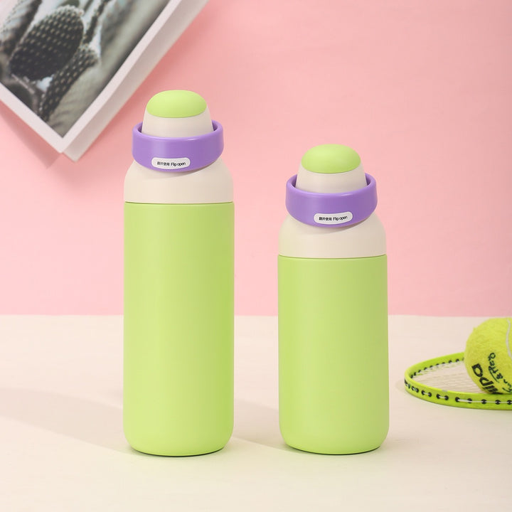 Women's insulated drinking bottle with ergonomic closure Bowlift