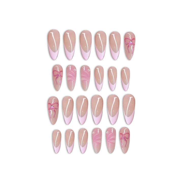 Premium Artistic Stiletto Press-On Nail Set Bowlift