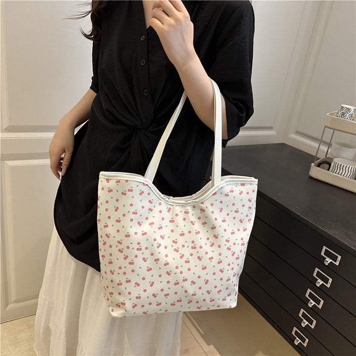 Floral Print Shopping Tote Bag Bowlift