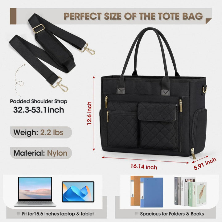 Multifunctional tote bag with structured interior layout and removable compartments Bowlift